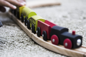 Trenino di legno per bambini