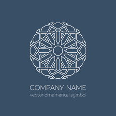 Vector linear geometric symbol