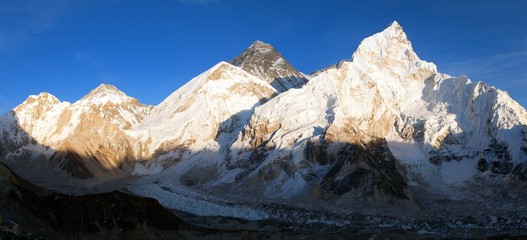 Mount Everest evening panoramic view