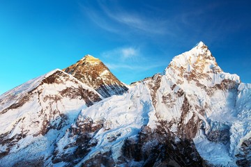 Mount Everest evening panoramic view