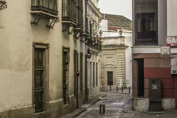 Obraz premium old street in the ancient town of Spain