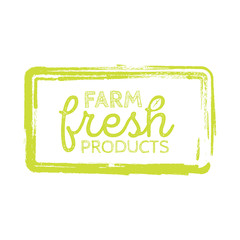 Stamp with text fresh product inside, vector illustration