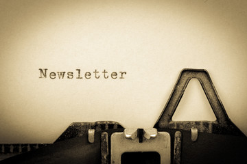 Newsletter - geschrieben auf antiker Schreibmaschine