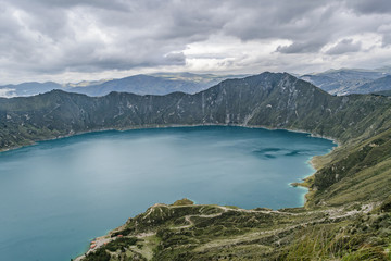 Naklejka na ściany i meble Quilotoa Lake, Latacunga Ecuador
