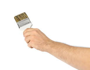 Hand with brush