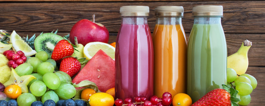 Smoothie and fruits