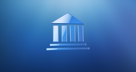 Bank Blue 3d Icon