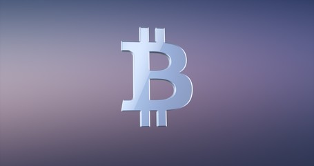 Bitcoin Silver 3d Icon