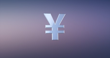 Japanese yen Silver 3d Icon