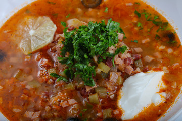 Solyanka mix soup