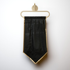 Black luxury pennant hanging. 3d rendering