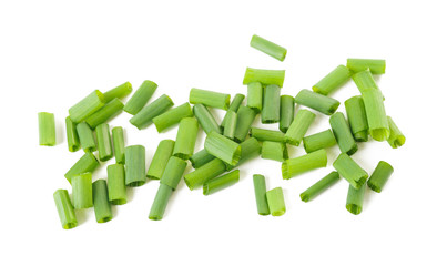 Cut chives isolated