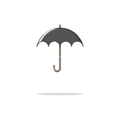 Umbrella color thin line icon. Mbe minimalism style