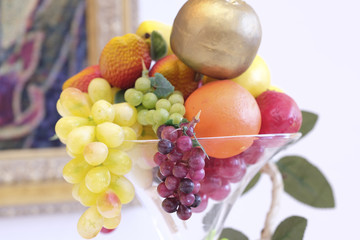 vase with different fruits