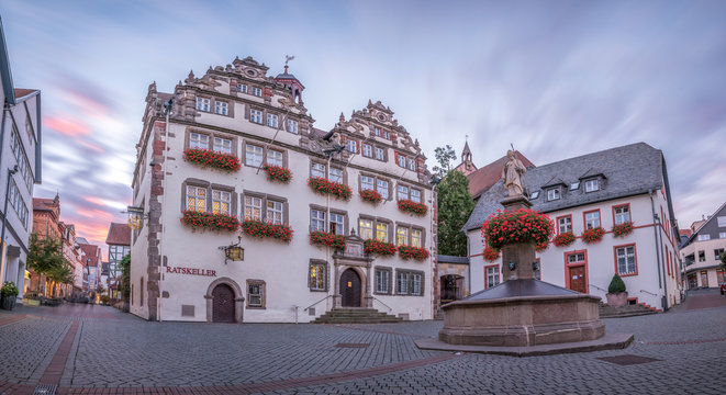 Bad Hersfeld, Panorama historische Altstadt mit Rathaus