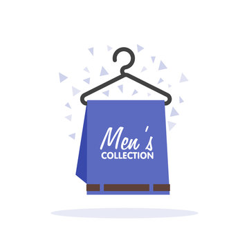 Sales of mens clothing collection. Vector