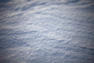 Снег искрящийся, текстура снежинок.