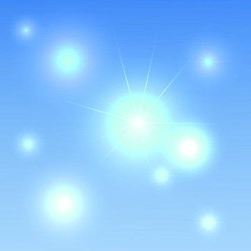 Hellblauer Hintergrund mit Lichtern