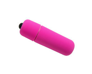 Small red sex toy vibrator isolated