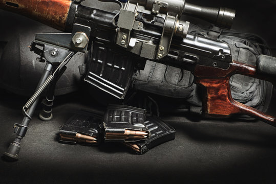 sniper rifle and ammo