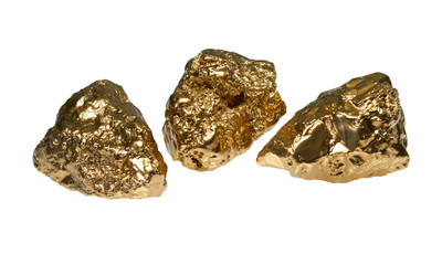 Gold, freigestellt