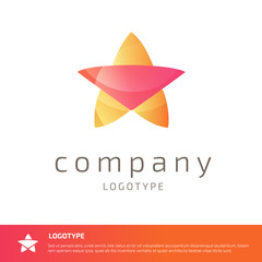 Logo design star vector template