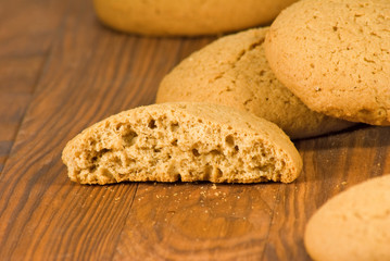 Image of tasty oatmeal cookies on the table.