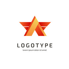 Obraz premium Logo design star vector template