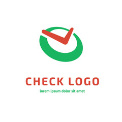 Logo design abstract check vector template
