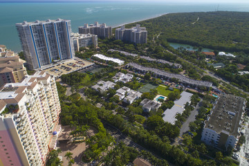 Aerial image of Key Biscayne real estate and nature scenic