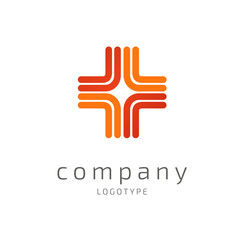 Obraz premium Logo design abstract medical vector template