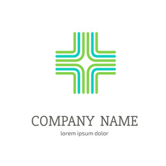 Obraz premium Logo design abstract medical vector template