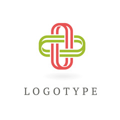 Logo design abstract medical vector template