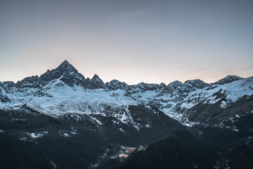Obraz premium Tramonti sul Monviso
