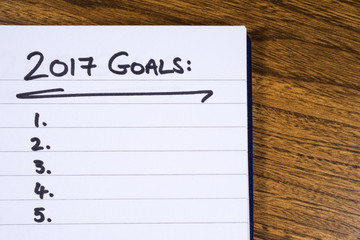 2017 Goals List