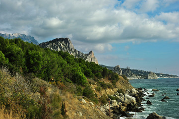 Fototapeta na wymiar the enchanting landscape. Mount Cat in the Crimea