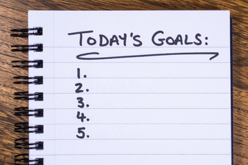 List of Todays Goals