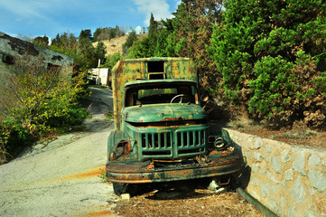 Old broken military machine in Crimea, Ukraine