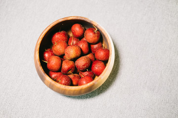 maybush in wooden bowl