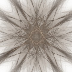 Abstract fractal with a beige pattern on a white background