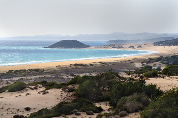 Fototapeta na wymiar Golden beach in Karpas Peninsula