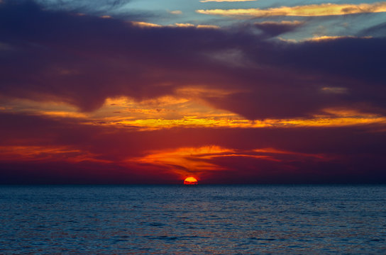 Sunset sea view on Cyprus © Sergey