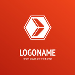 Logo abstract design arrow vector template