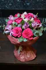 Bouquet of roses and flowers