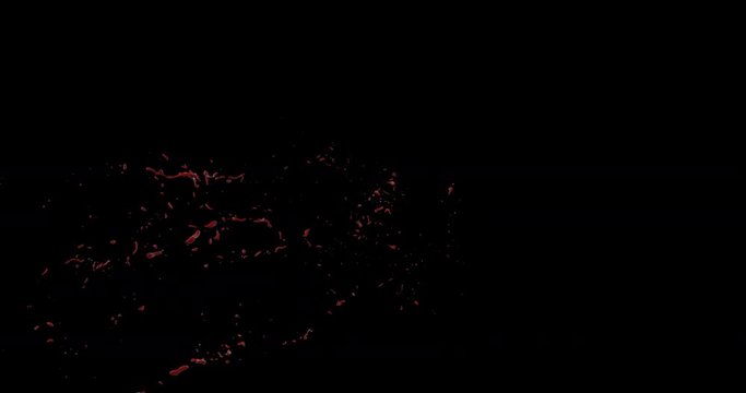 4k Blood Burst Slow Motion (With Alpha) 147
