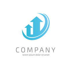 Logo abstract design arrow vector template