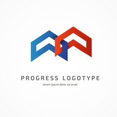 Logo abstract design arrow vector template