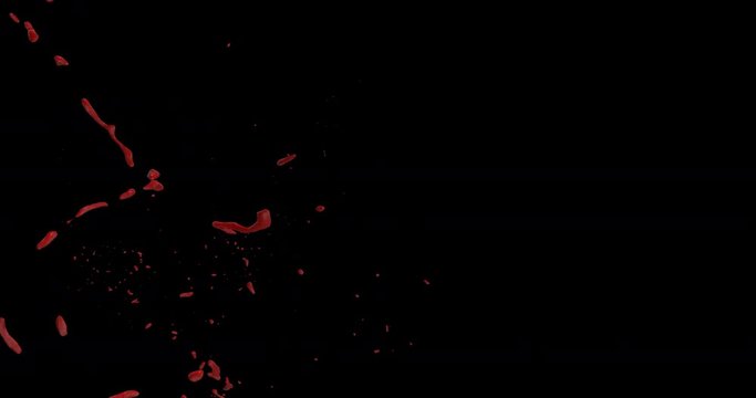 4k Blood Burst Slow Motion (With Alpha) 182