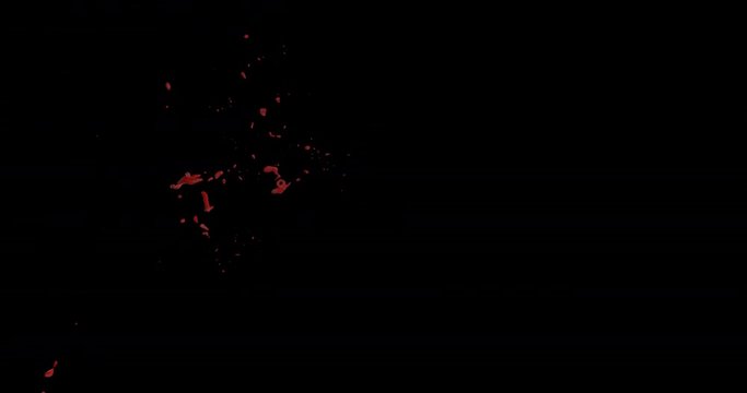 4k Blood Burst Slow Motion (With Alpha) 185