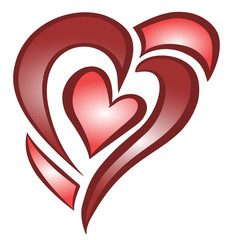 A heart. Vector cor icon. Valentine 'Dies signum. Symbol amoris.